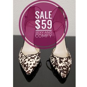 Marc Fisher Cow Print/Ankle Strap Heels